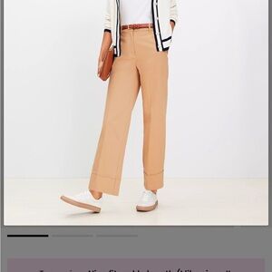 NWT- Loft Stovepipe pants- khaki - 8 tall